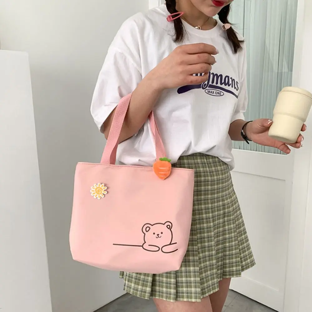 Bear Kawaii Phone Pouch Student with 2pcs Dolls Toys Bunny Shoulder Bag Women Canvas Bag Cartoon Handbag Tote Bags 1 2pcs car led dome light 36led 12v 85v truck interior light with switch night reading ceiling light for rv motorhomes marine