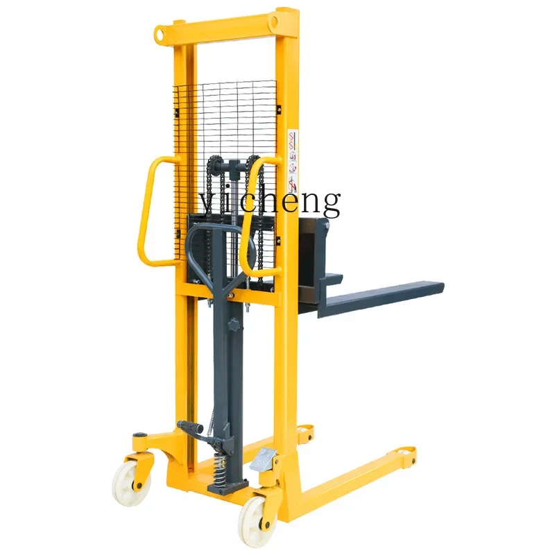 TQH manual hydraulic riser stacking loading and unloading load pallet lifting forklift