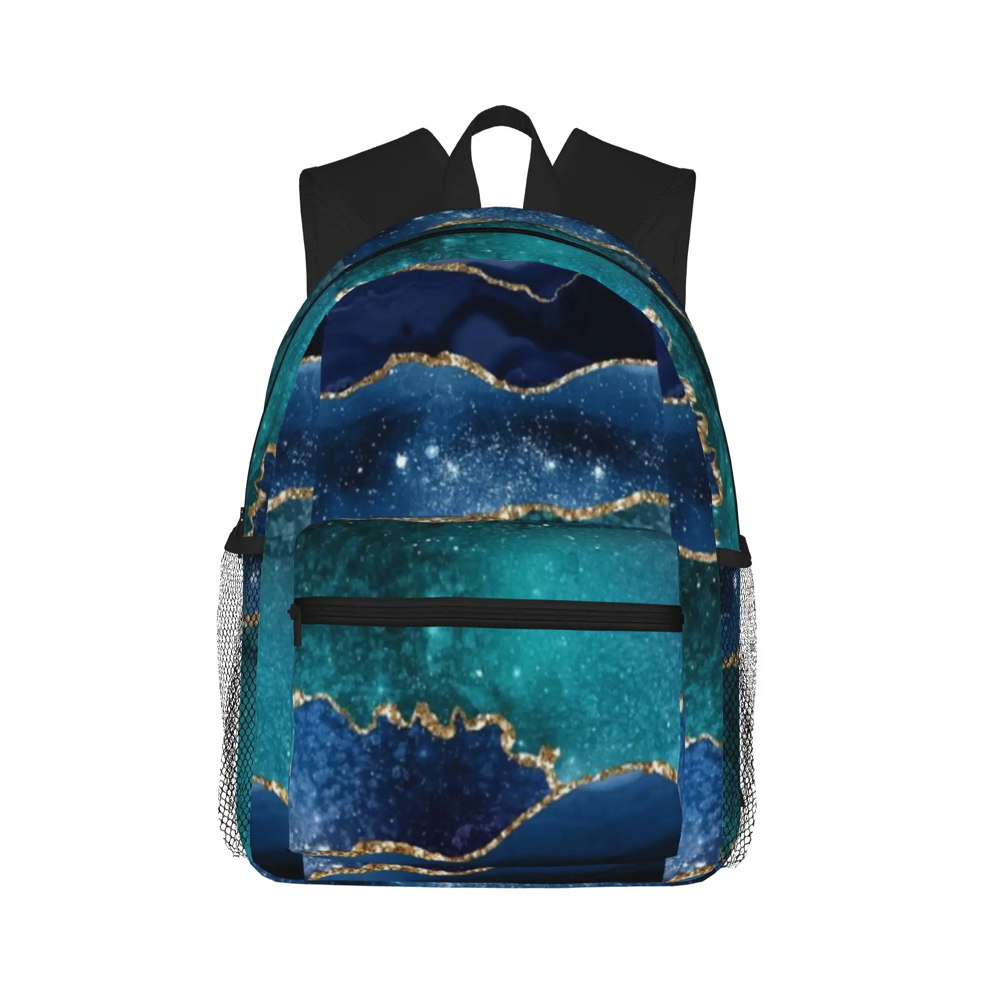 Glamour Milky Way Faux Marble Galaxy  Casual Backpack for Students and Adults Travel backpack