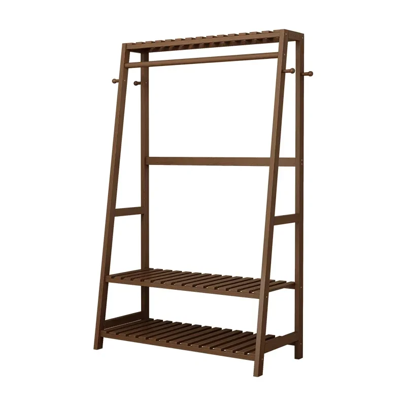 

Solid wood floor-to-ceiling coat rack, bedroom rack