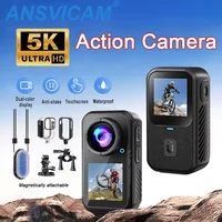 Cámara Deportiva 5K con Estabilización de Imagen, Cámara de Acción con Zoom 5X, Pantalla Táctil, Cámara Corporal para Vlogs, Cámara de Bolsillo para Exteriores, Grabadora de Video para Bicicleta
