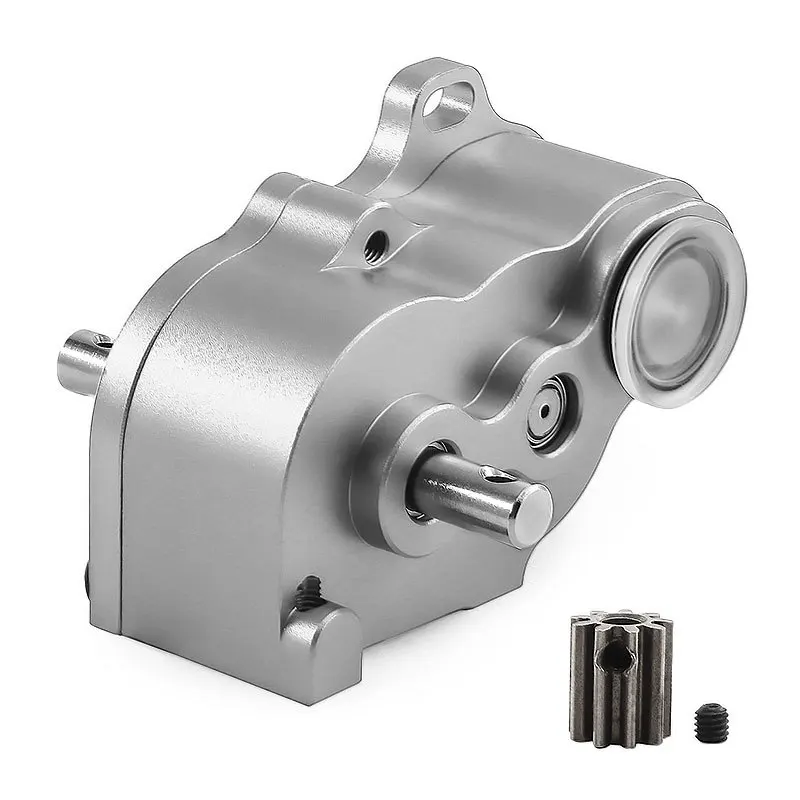 LCG Transmisión de metal liviana D360 para Axial SCX10, caja de cambios de gravedad central baja de aluminio Actualización de ajuste directo para orugas 1/10
