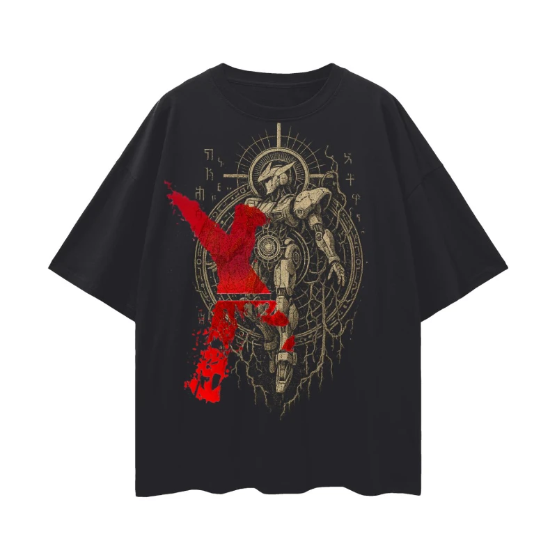 Camiseta Xenogears RPG: camiseta de fantasía mecánica 100% algodón, camiseta holgada de moda de primavera y verano para hombres y mujeres