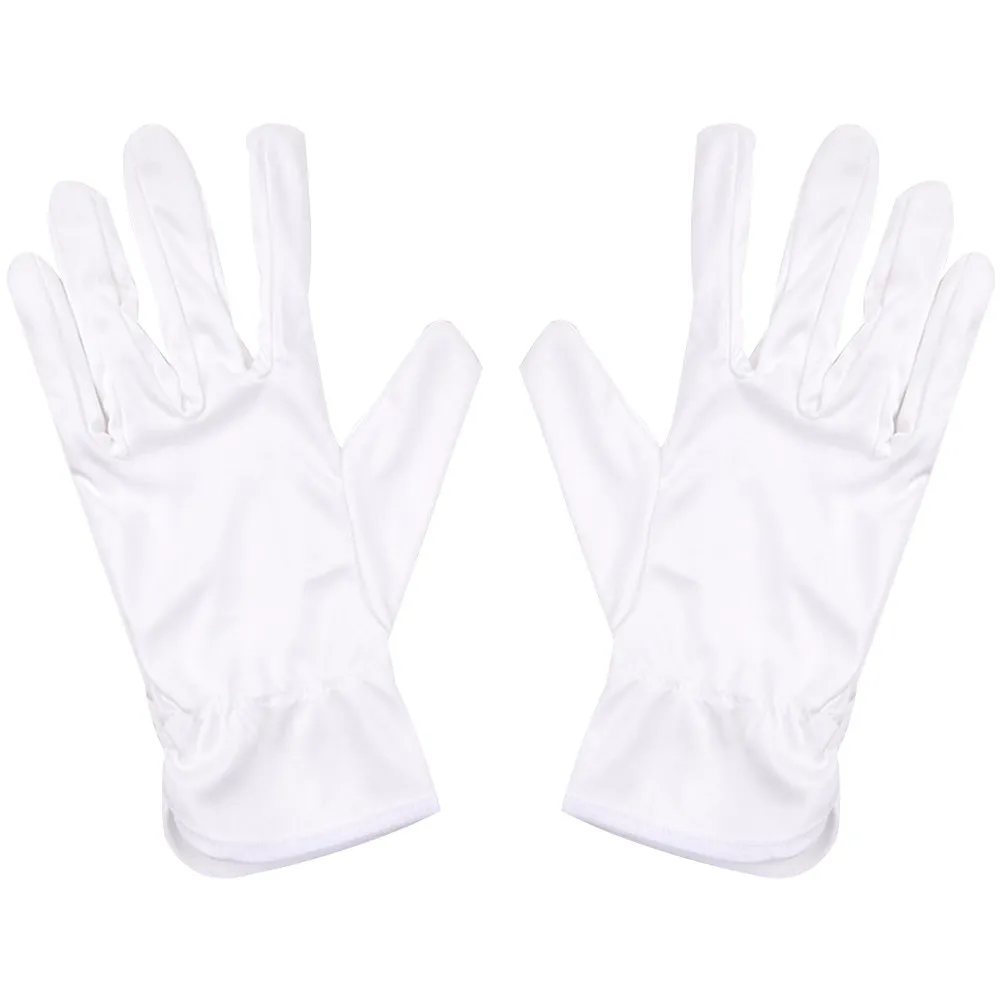 10Pair Dust-Free Protective Gloves Lightweight Fiber Safety Work Gloves for Industrial Gardening Jewelry Coin Inspection