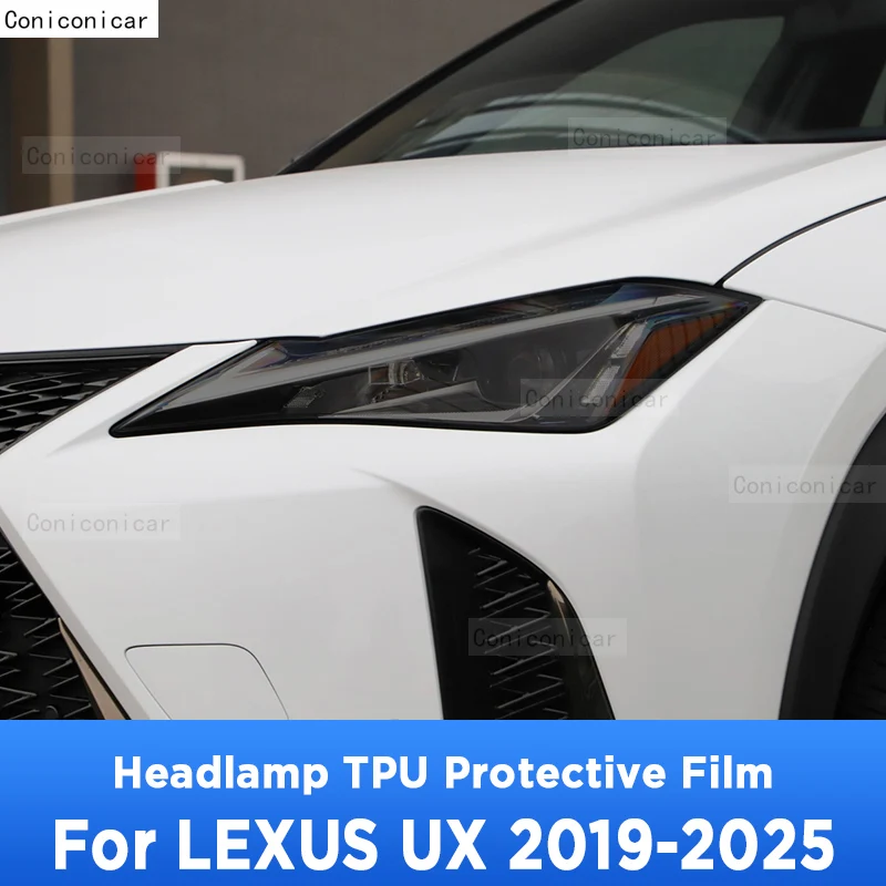 

For LEXUS UX 2019-2025 Car Exterior Headlight Anti-scratch Front Lamp Tint TPU Protective Film Repair Accessories Sticker