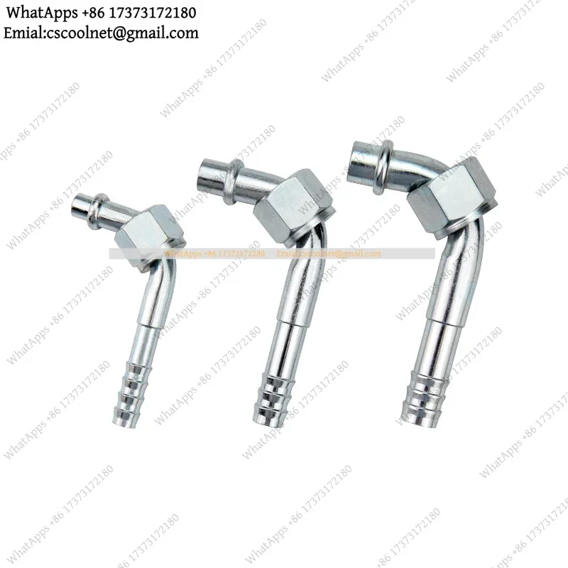 Stainless Steel 90 Degree Elbow Barb Fitting Female O-Ring 5/8-18 3/4-16 7/8-14 Nut for AC Hose #6 #8 #10