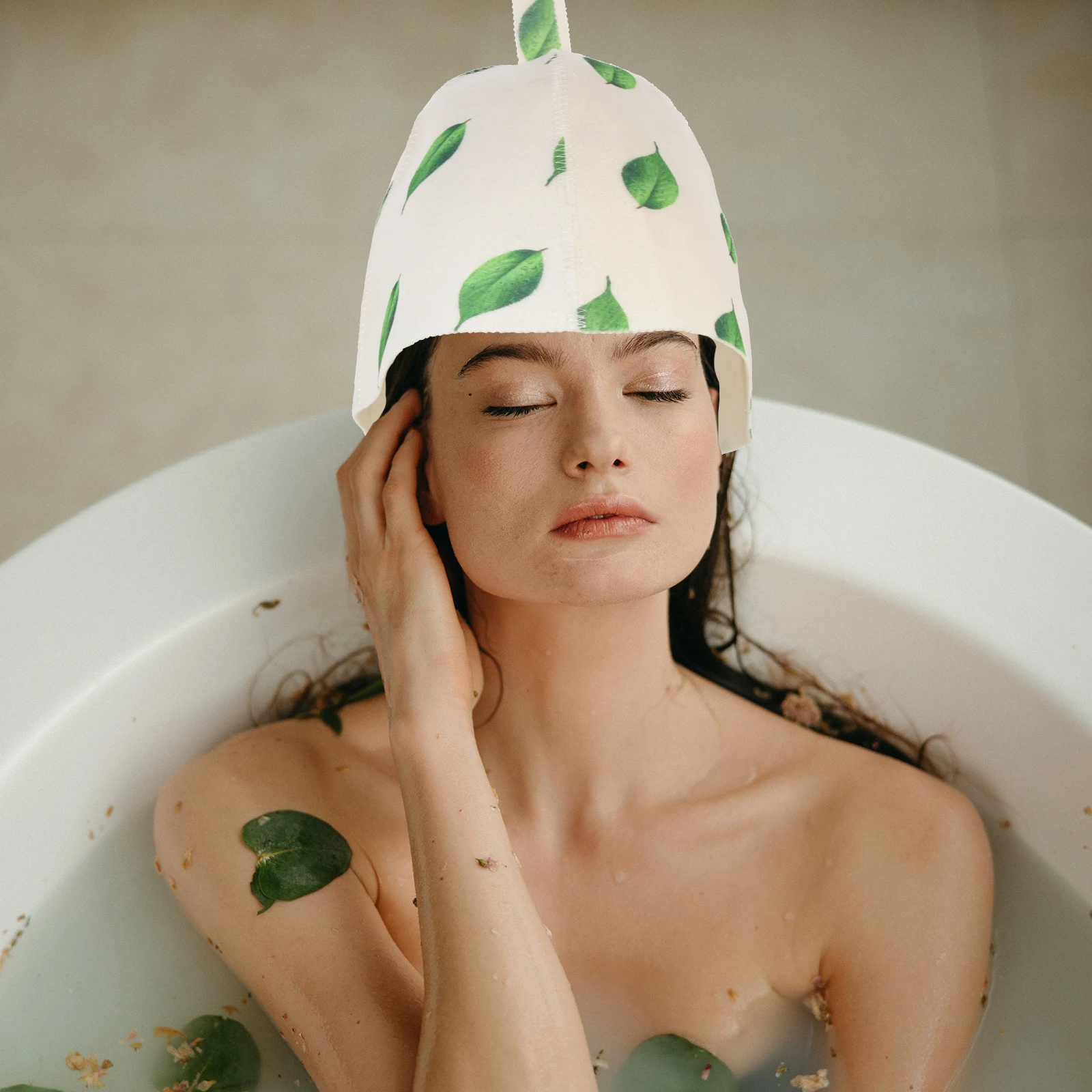 

Sauna Cap Shower Caps Large Felt Bathroom Hair Protector for Women Girls Spa Saunas Bathing Hats Steam Rooms Big Stylish