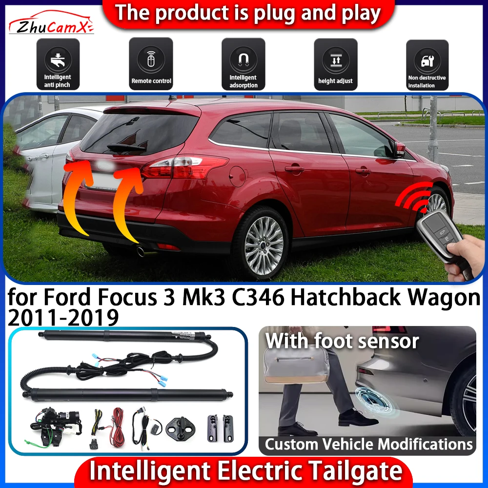 Smart Powered Tailgate System for Ford Focus 3 Mk3 C346 Hatchback Wagon 2011-2019  Automatic Intelligent Trunk Lift Control Kit
