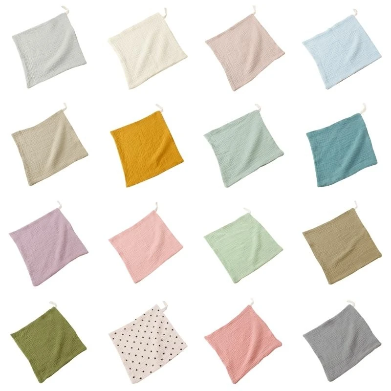 

Baby Washcloths Breathable & Absorbent Baby Drool Bibs 4-layer FaceTowel Square G2TD