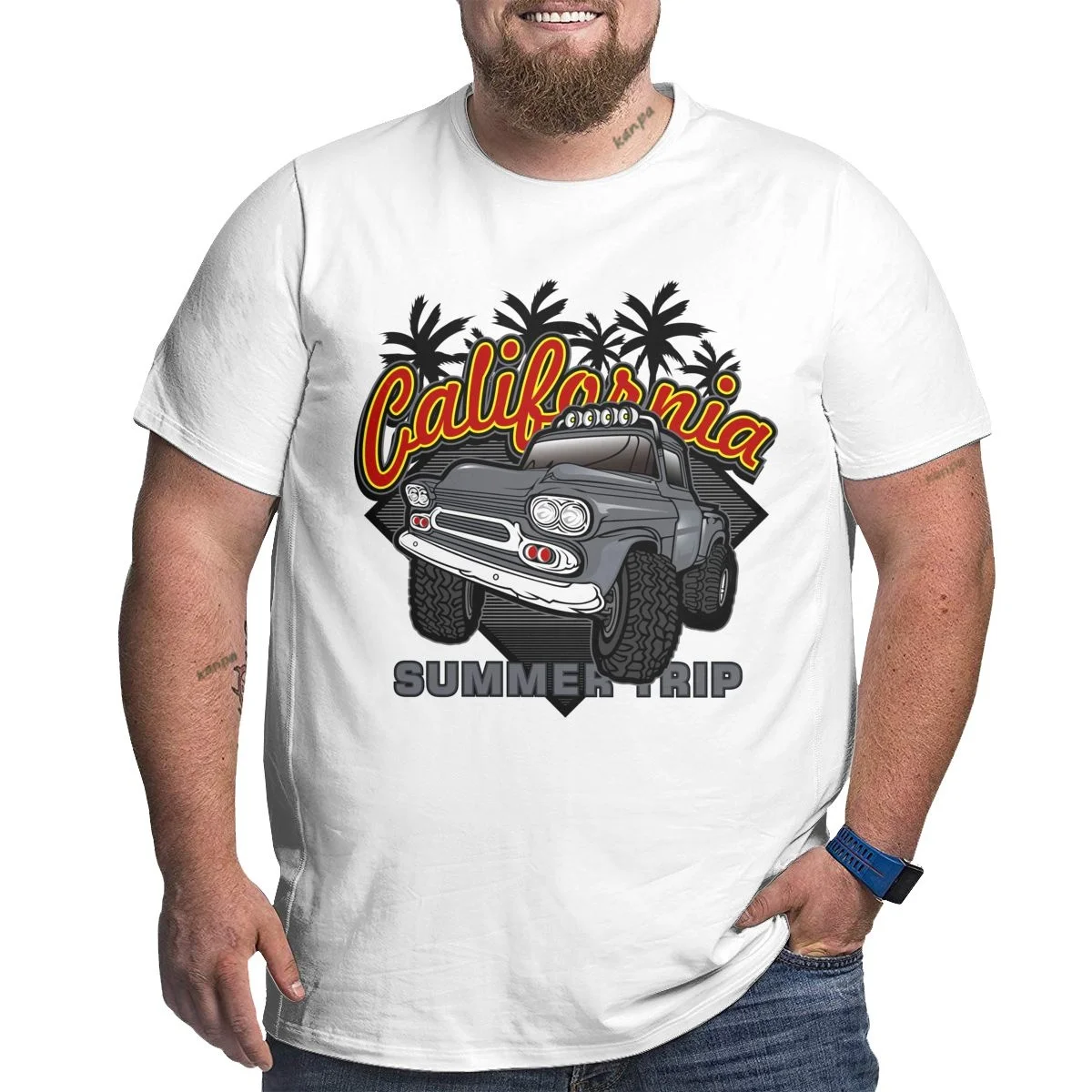 

Футболка мужская с принтом, повседневная тенниска оверсайз, брендовая майка с короткими рукавами, лето