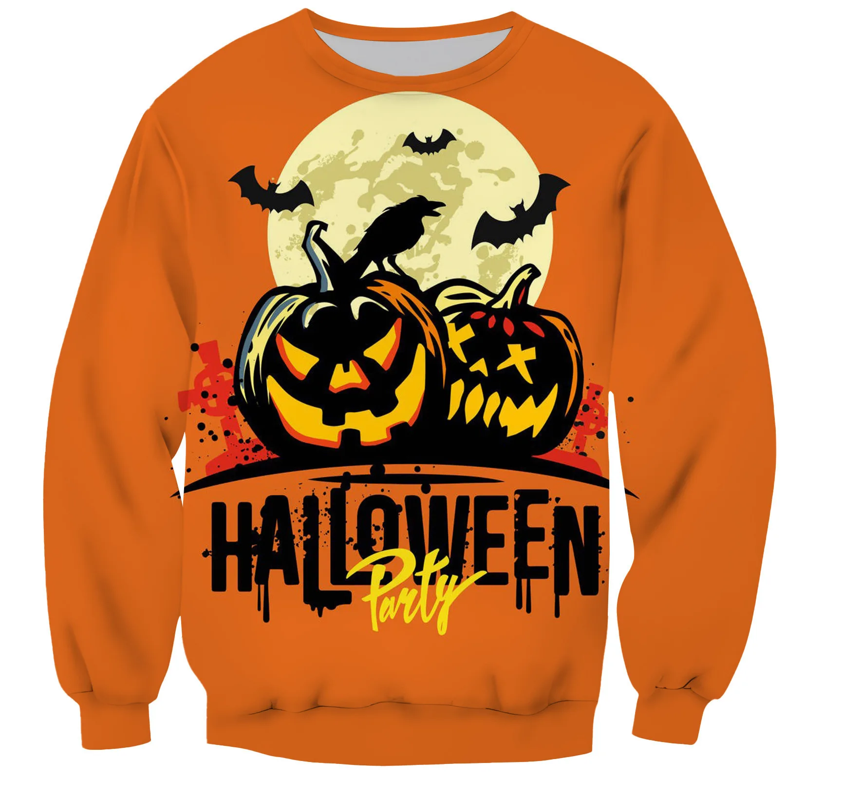 

Fashion Pumpkin Bat Graphic 3D Print Polyester Hoodie For Men Autumn Casual Loose Breathable Pullover Trendy Harajuku Sweatshirt