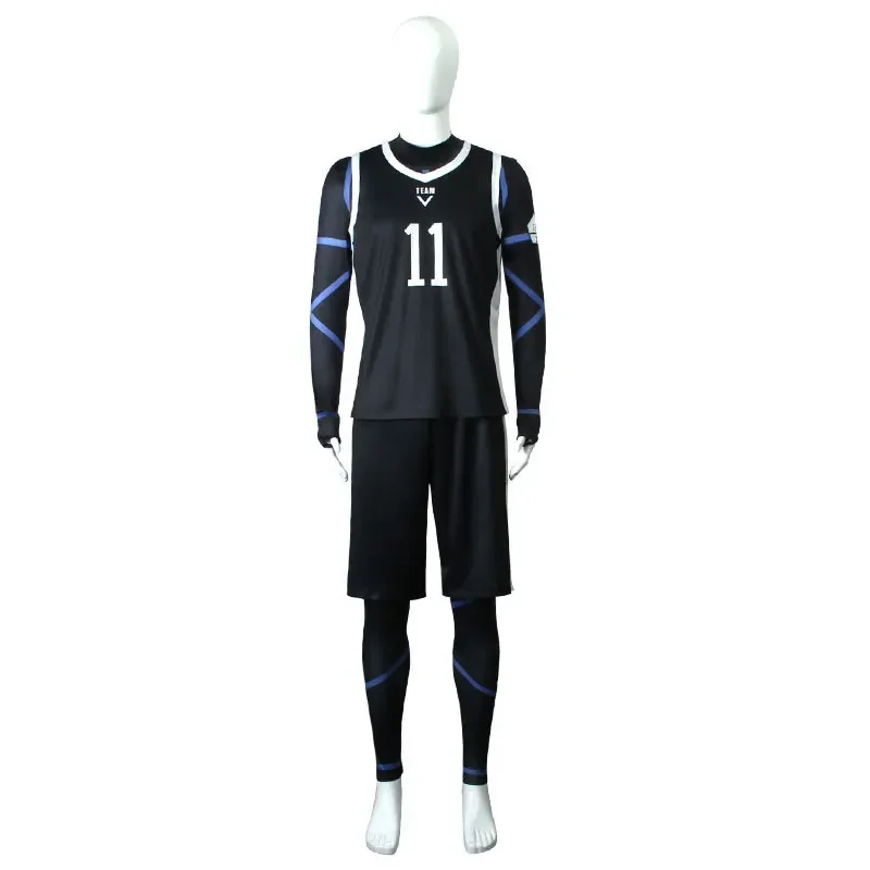 Anime Blue Lock Nagi Seishiro Costume Cosplay Maglia nera Tuta Parrucca Uomo Maglia da calcio Seishiro Nagi Costumi Cosplay Donna