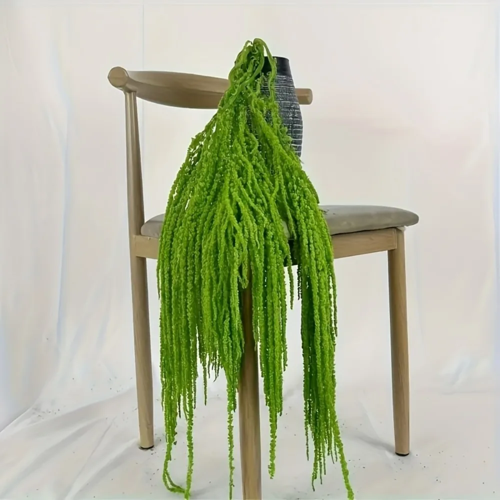 4-teiliges Set Künstliche Amaranthus-Blumen Elegante Grüne Glyzinien Hängende Blumen für Boho-Häuser und Partys – Detail 3