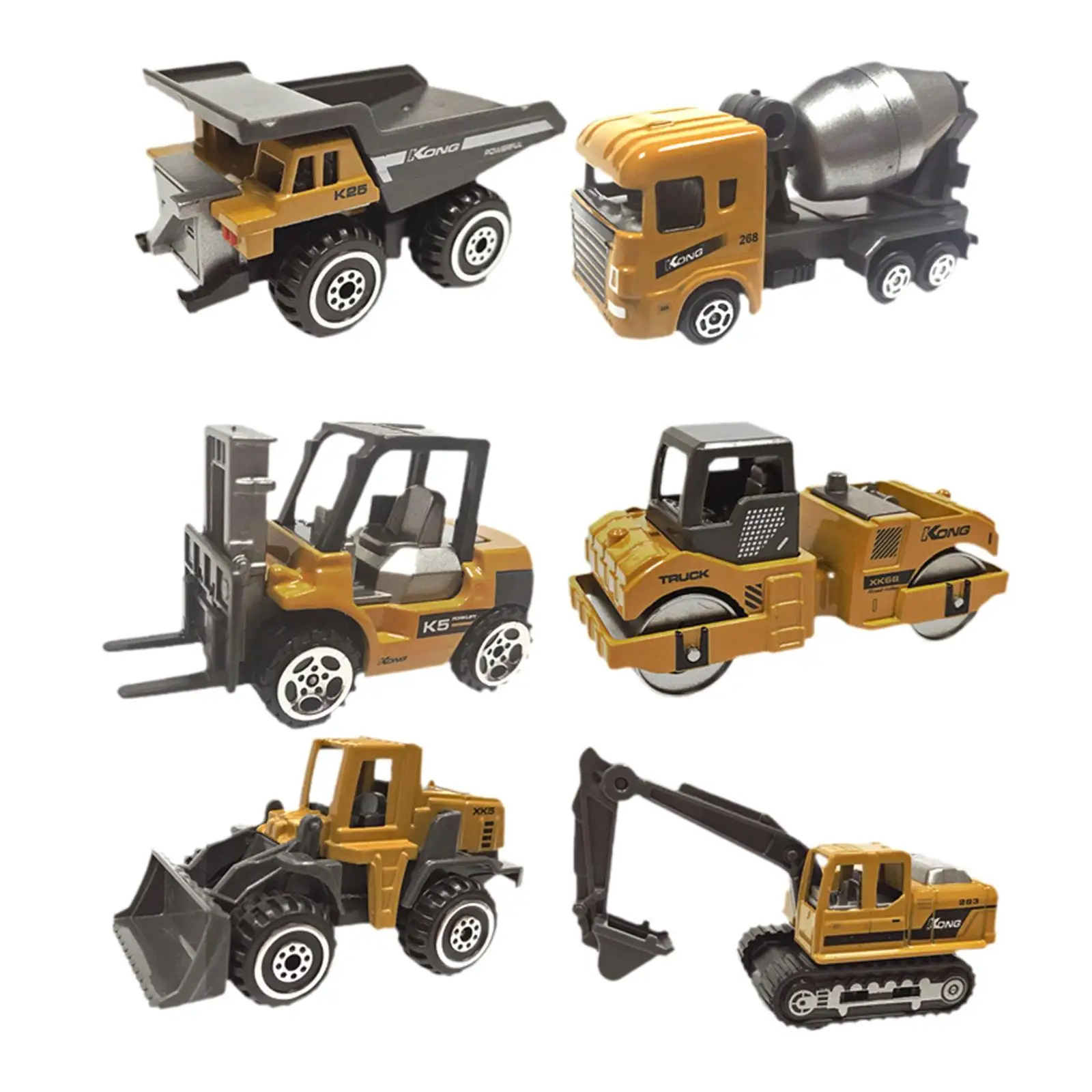 Diecast Vehicle Toy Set Alloy Engineering Truck Toy Collectible Forklift Model