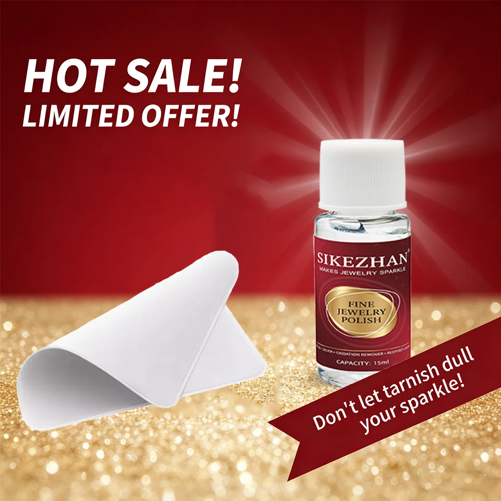 SIKEZHAN Jewelry Cleaner for Sterling Silver, Gold & Platinum - Fast Tarnish Remover & Deep Cleaning Solution to Restore Shine