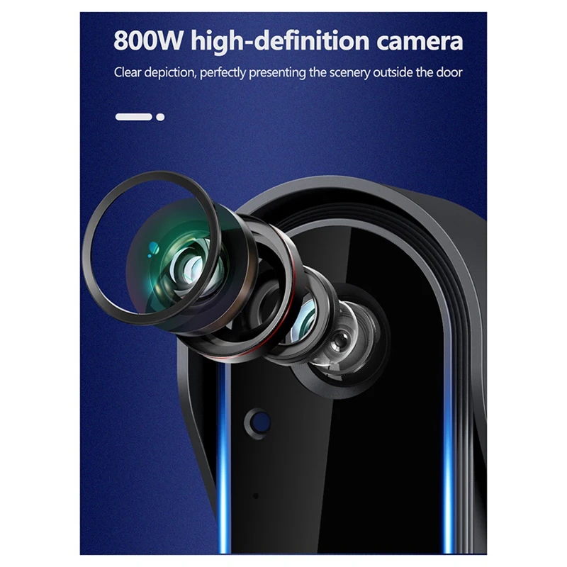 Wireless Waterproof Visual Doorbell IR Night Vision Door Bell HD 4.3Inch IPS Screen Video Smart Home Door Bell Camera