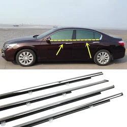 Joint de Moulage de Fenêtre Chromé pour Voiture Honda Accord 2013-2017, Bandes Météorologiques