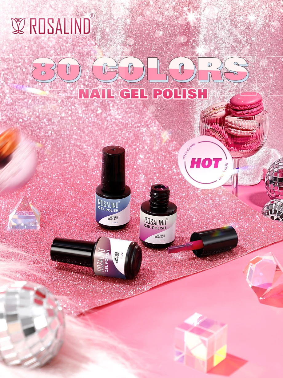 ROSALIND New Year Fashion No Wipe Top Coat Nagellack Top Coat Gel-Nagellack-Kleber 2025, Nagellack der neuen Cat's Eye-Serie