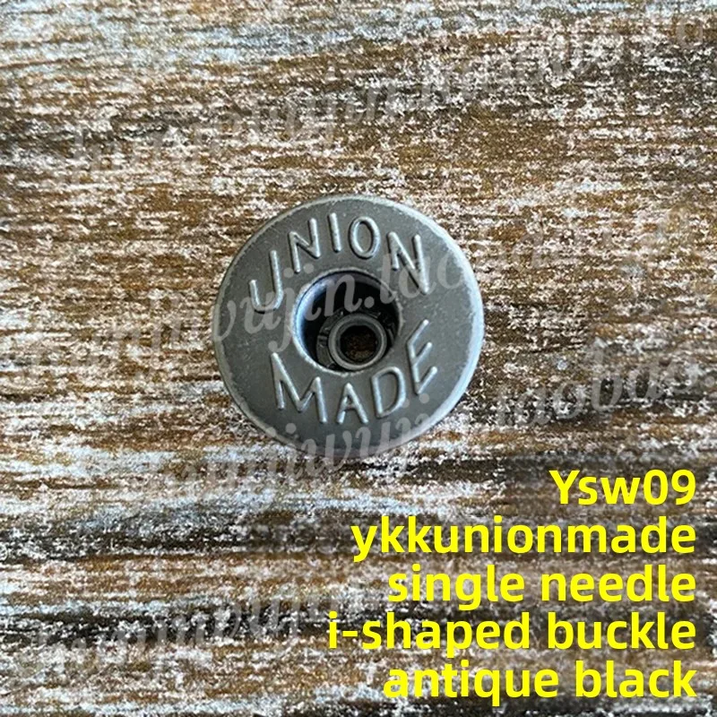 5 Pieces Genuine YKK UNION MADE Antique Black, Single-pin I-shaped Buckle, Denim Buckle, Retro Beauty 17mm
