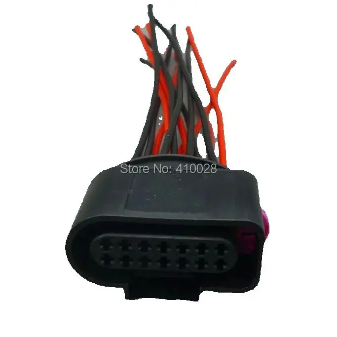 worldgolden 14 pin way Automotive Wire Plug Harness Connector 6X0973717 For VW Touran Touareg Transporter Golf Jetta Passat