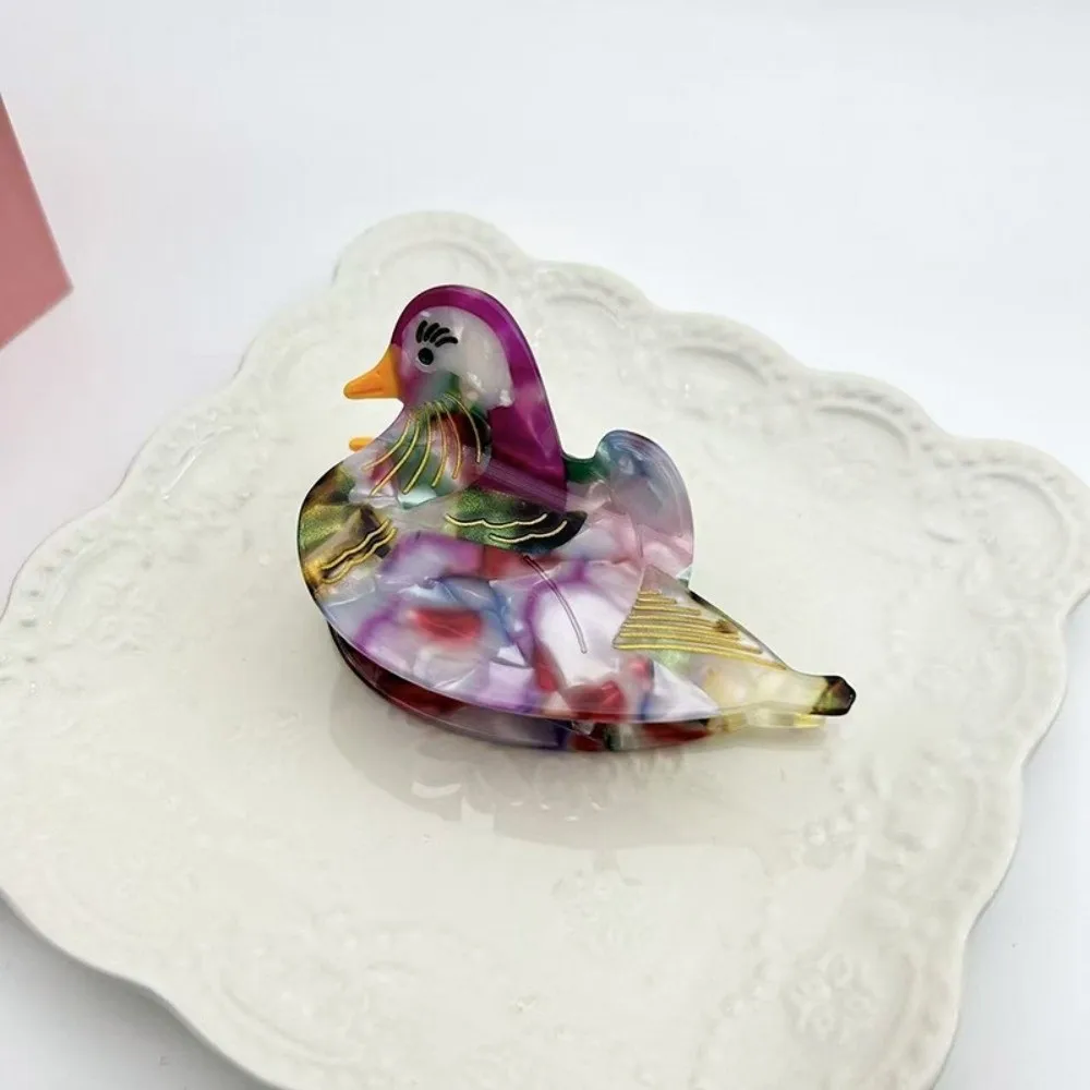 Sweet Parrot Acetic Acid Hair Claw Swallow Penguin Bird Hair Clip Korean Style Headwear Cartoon Animal Shark Clip Travel