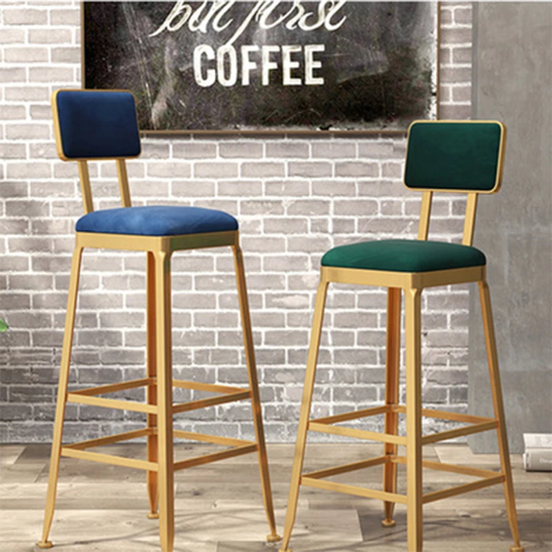 

Bar Chair Nordic Milk Tea Coffee Iron Bar Chair Bar Chair Modern Simple Chair Front Desk Cashier Stool Chair