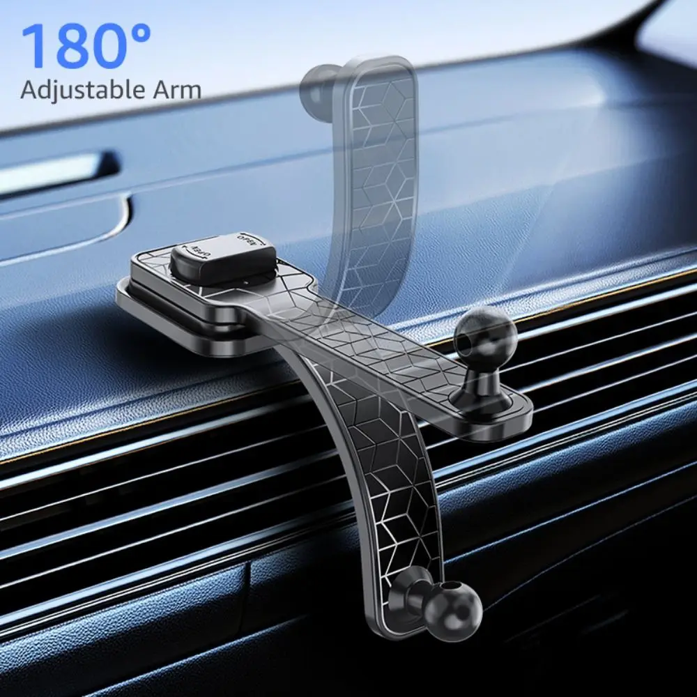 New 17mm Ball Head Car Suction Cup Phone Holder Base Bendable Arm Foldable Navigation Holder Detachable Car Dashboard Bracket