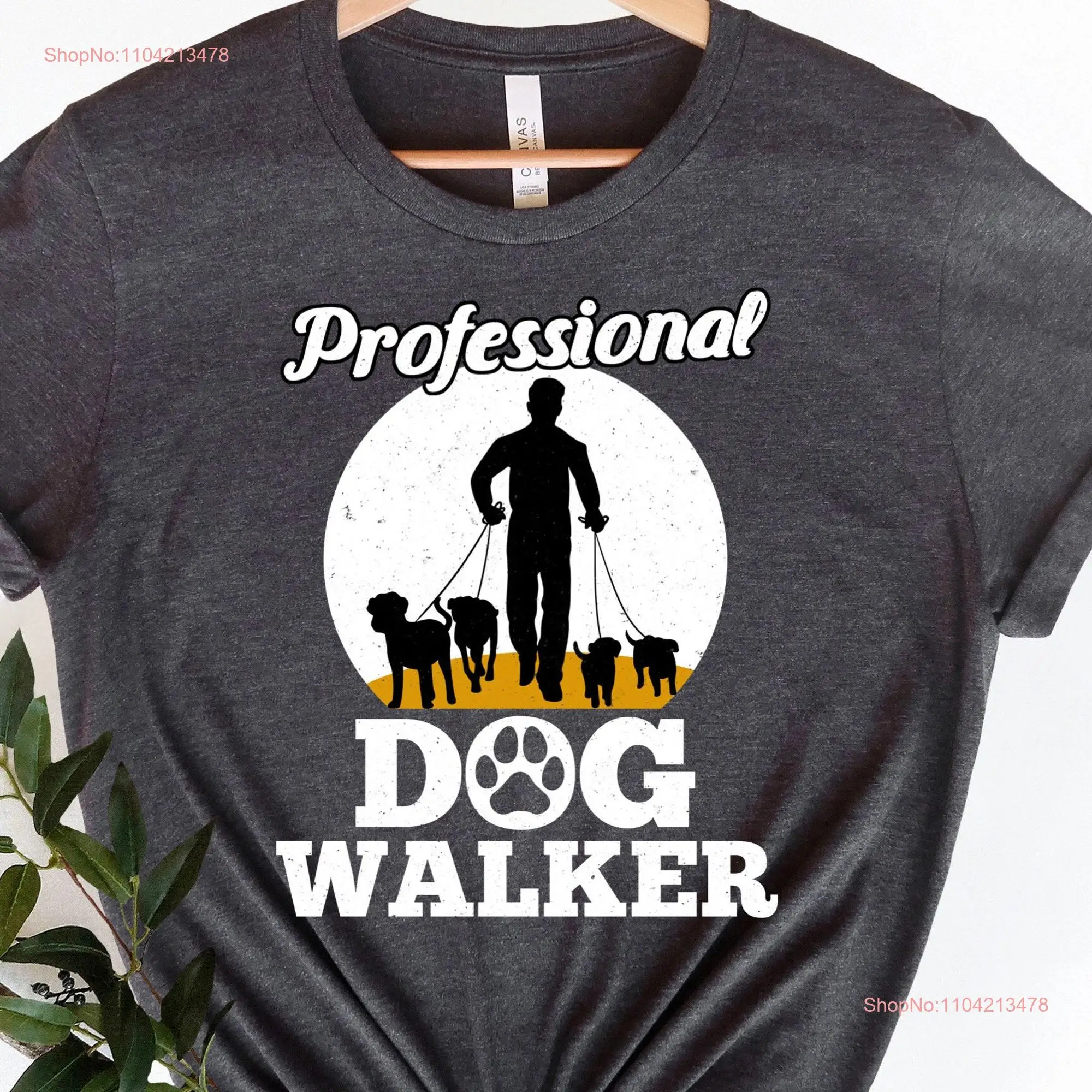 Dog Sitter T Shirt Professional Walker Funny Owner Walking Pet SweaT long or short sleeves