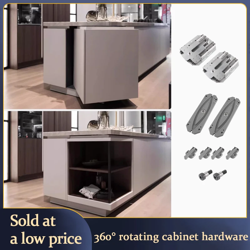 Corner Cabinet Rotating Hardware Track Accessories With 360 Degree Rotation For Kitchen Cabinet Wine Rack Multifunctional