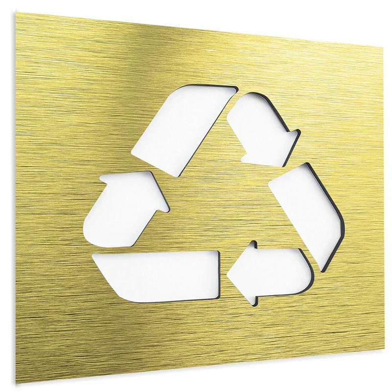 Customized Composite Aluminum Board Recycle Garbage Sign Trash Bin Sign  Apartment Renovation Door Number