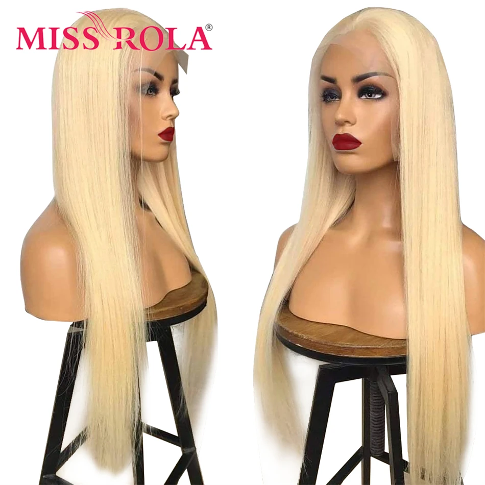 Miss Rola Honey Blond 613# Lace Front Human Hair Wigs Brazilian Human Hair Straight Wig 13x4 Lace Frontal Wig Pre Plucked Remy