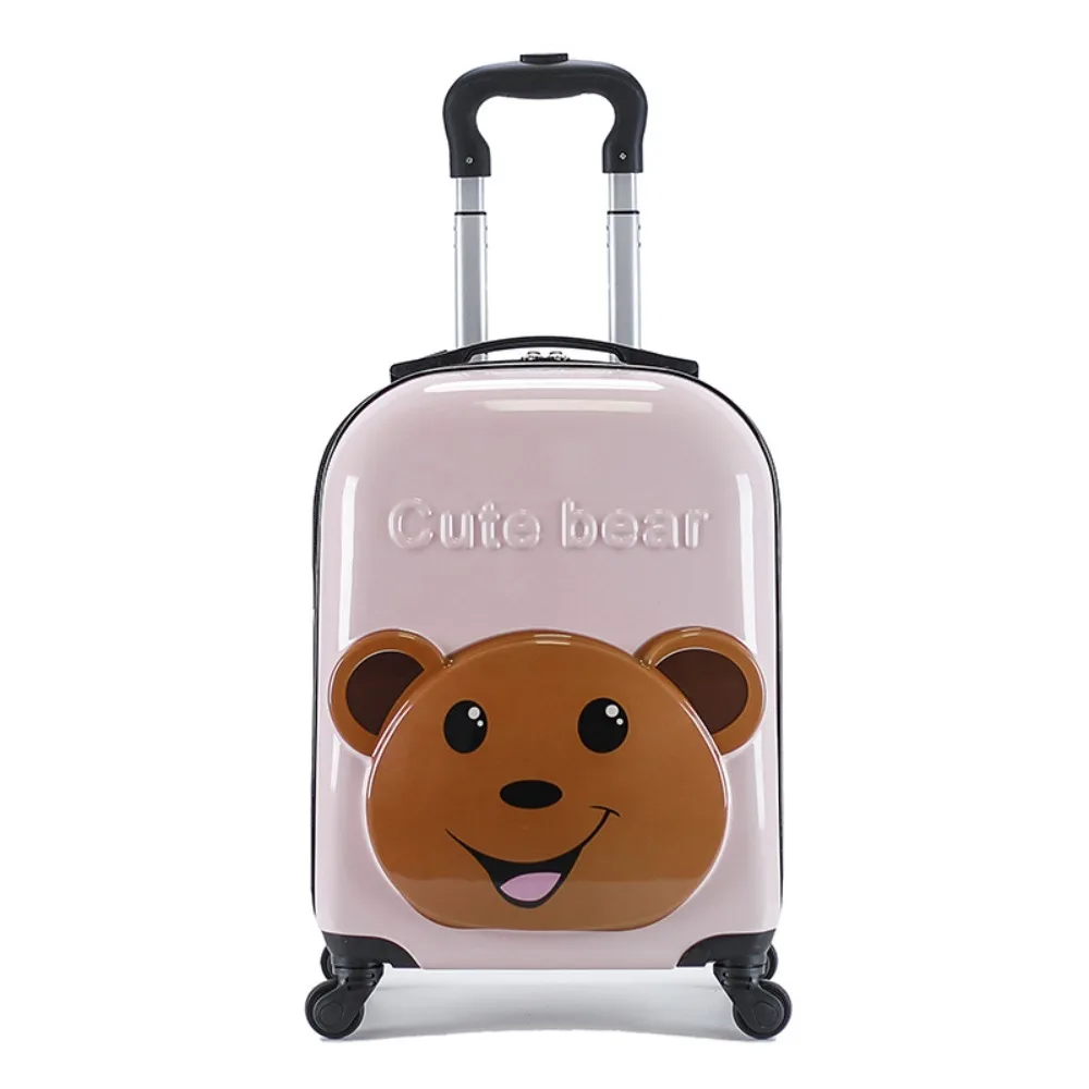 Lichtgewicht Abs + Pc 18 Inch Reiskoffer Waterdichte Cartoon Trolleybagage Met Grote Capaciteit 3d Draagbare Boarding Case Boarding