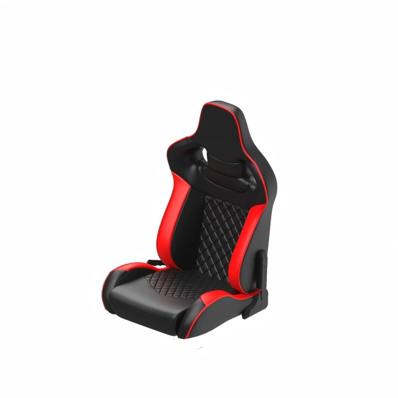 Professional Traditional Leather Racing Simulator Seat with Foam + PU and Steel Pedals Model