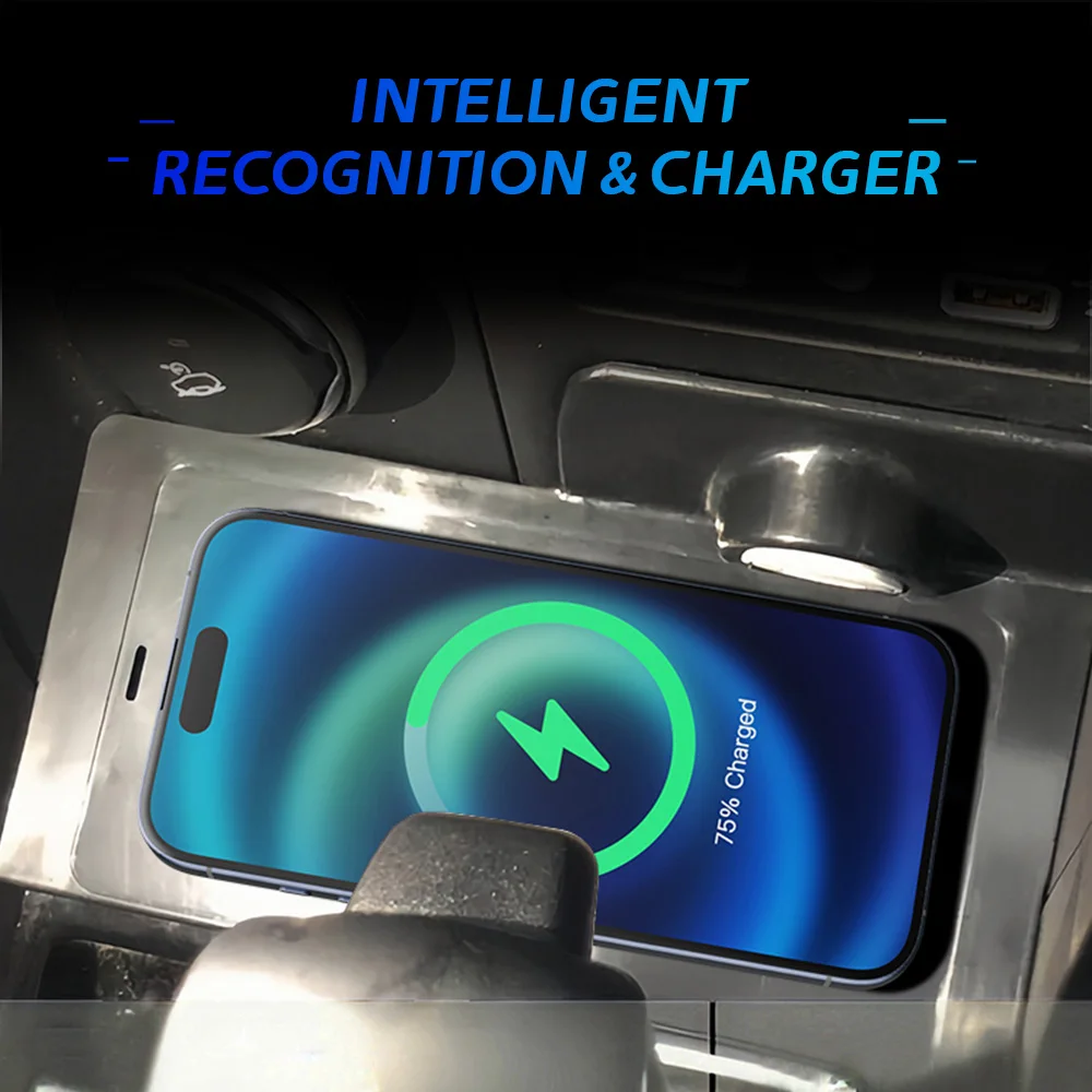 Car Wireless Charger Compatible with iPhone Android for JEEP Commander 2018-2022 No Shake Easy Install Interior Accessory