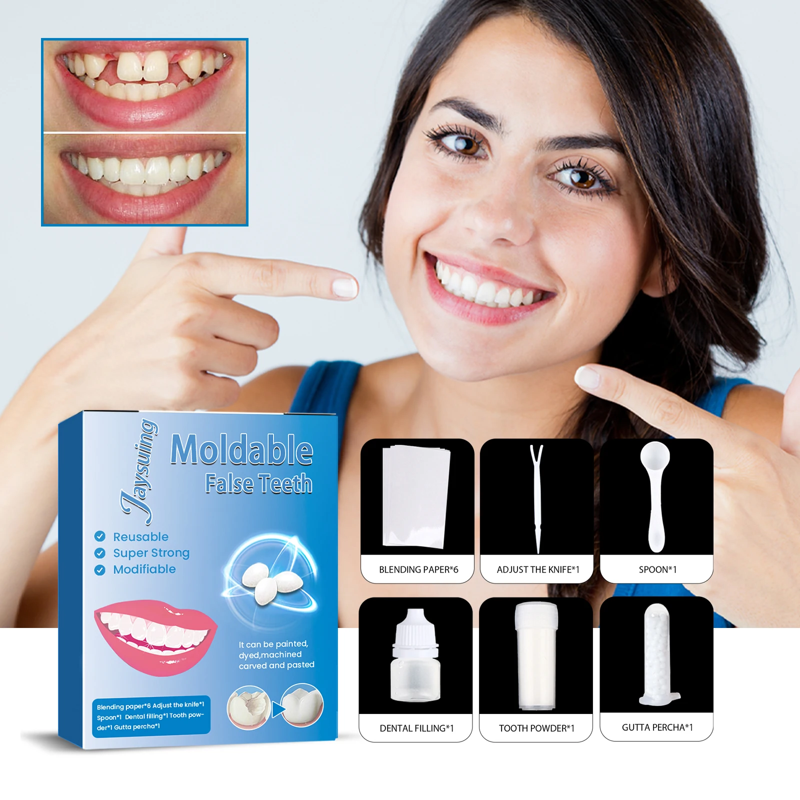 Beauty Vampire Makeup - Kit Gel Gigi yang Dapat Dibentuk,