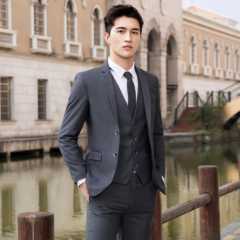 

2343-R-Autumn high-end checkered suit men's business casual suit trend slimming custom suit