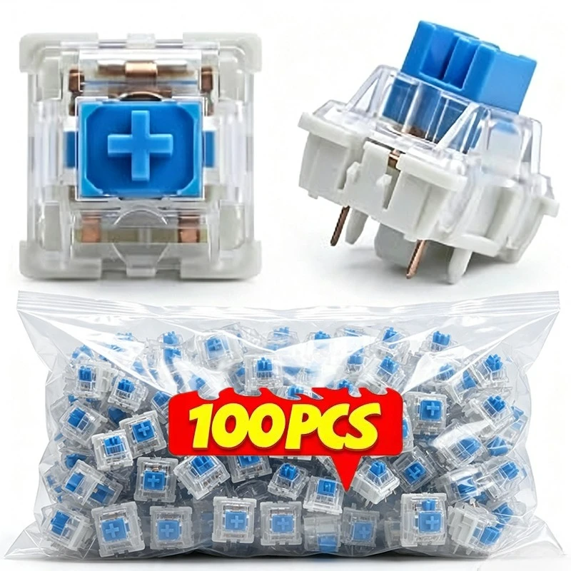 New KeyBoard Mechanical Switch DIY 3D Print Click Button Keycap Parts Emit Light Handmade Parts Fidget Accessorie