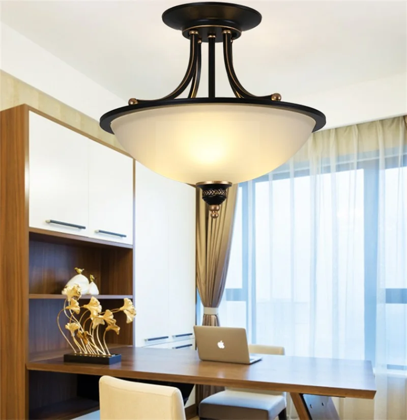 Vintage Nordic Style Ceiling Light For Dining Room Living Room Bedroom Aisle Corridor Balcony Hallway E27 Glass LED Lamp