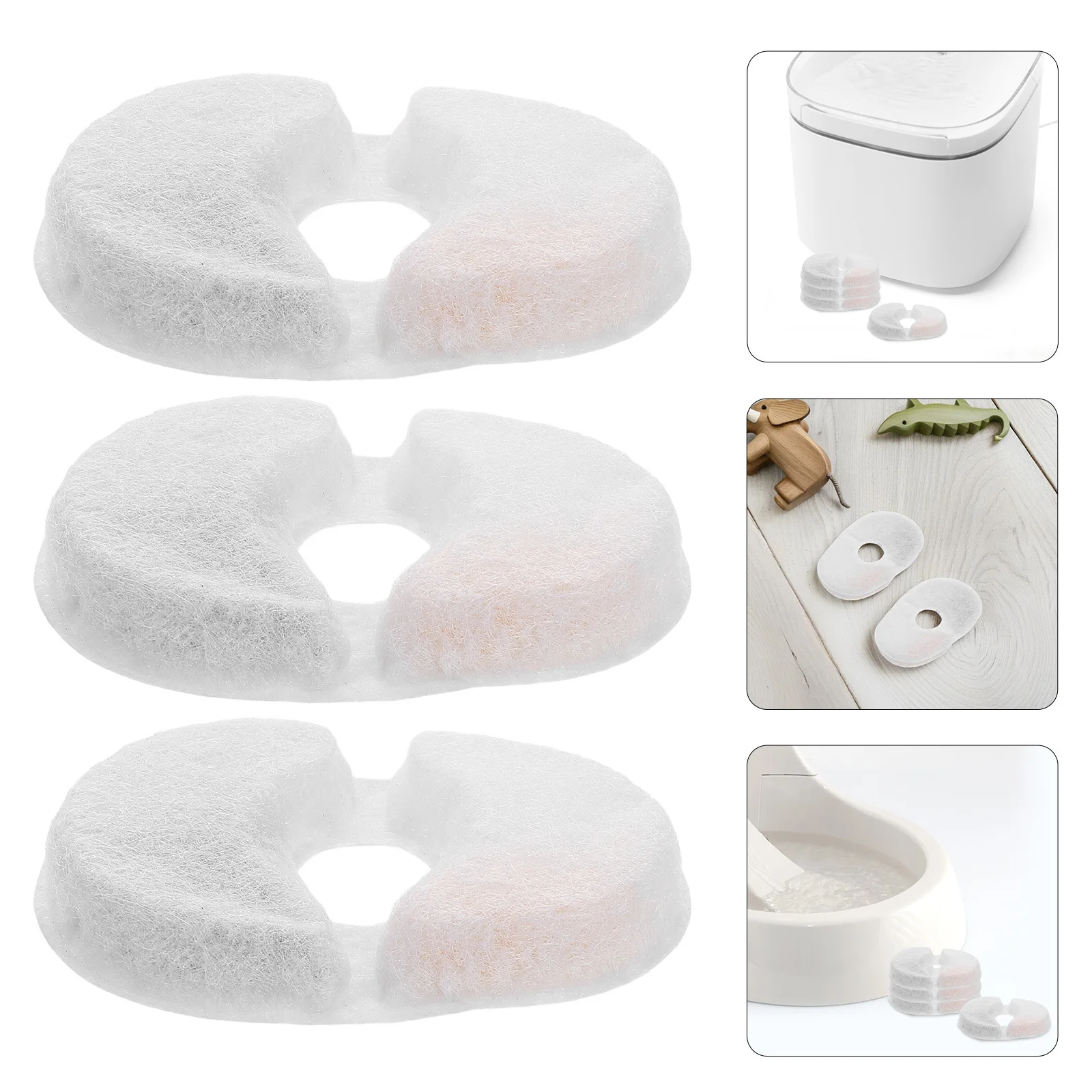 

12 pcs Pet Compatible With Cat Dog Dispensers Advanced Filtration System For Clean Healthy Water Pet Fountain Replacement Filter