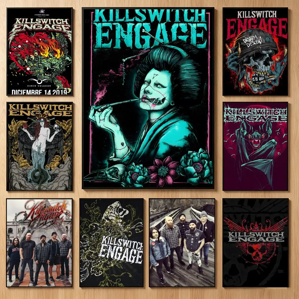 Intense Metalcoreband K-Killswitch Engage Poster Classic Self-Adhesive PP Wall Sticker for Living Room Bar Decor Gift