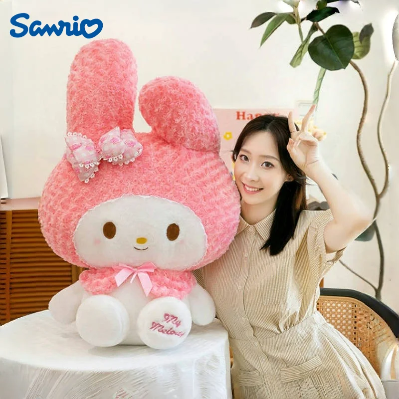 40/55/70/80Cm Sanrio My Melody Plushie Cartoon Anime Kawaii Peluche Gevulde Comfortabele Zachte pop Kussen Kinderspeelgoed Gift