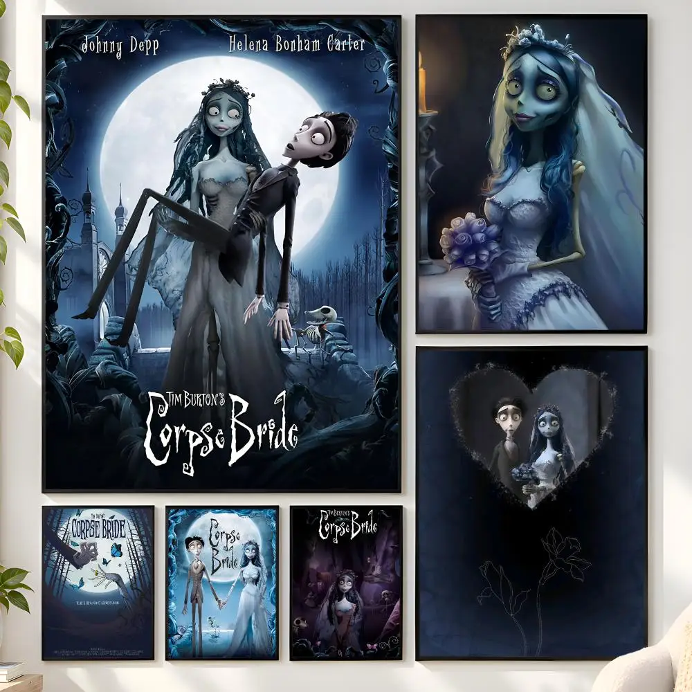 C-C-Corpse Bride Cartoon Poster Matte Wall Peel And Stick Decor Bedroom Living Room Office Dorm Home