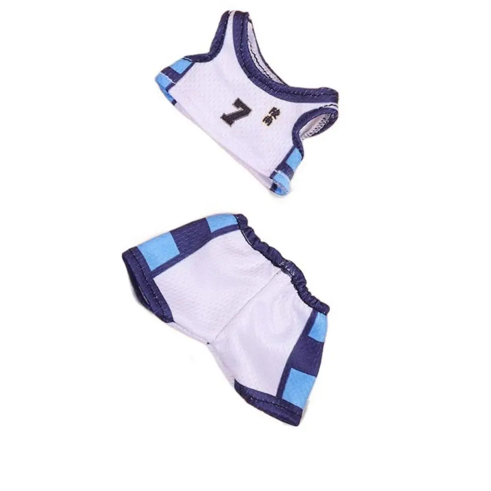 Sport Uniform Doll Basketball Outfit Anime Pant Plush Doll Sports Clothes Mini T-Shirt 20cm Cotton Doll Clothes Stuffed Dolls