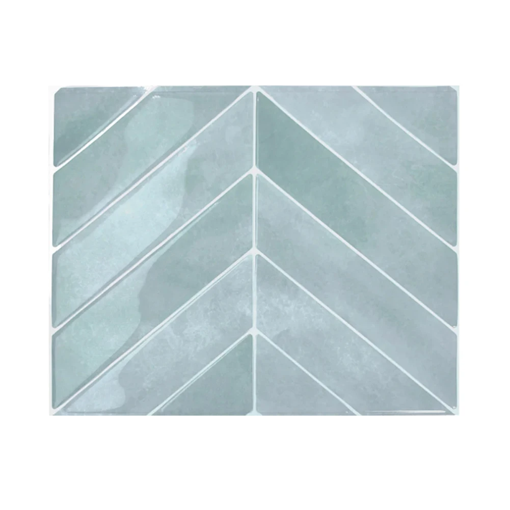 Epoxy Herringbone Wall Decal for Kitchen Bathroom Decor 23x29cm Waterproof Oil Resistant Scratch Resistant 10 Sheets
