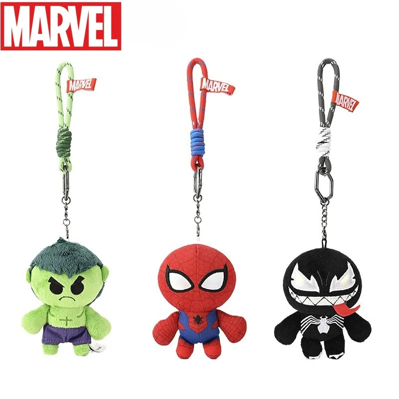 

Милый Marvel Железный Человек, Человек-Паук, Капитан Америка, Халк, Веном, креативная аниме-мультяшная плюшевая кукла, новый стильный портативный брелок
