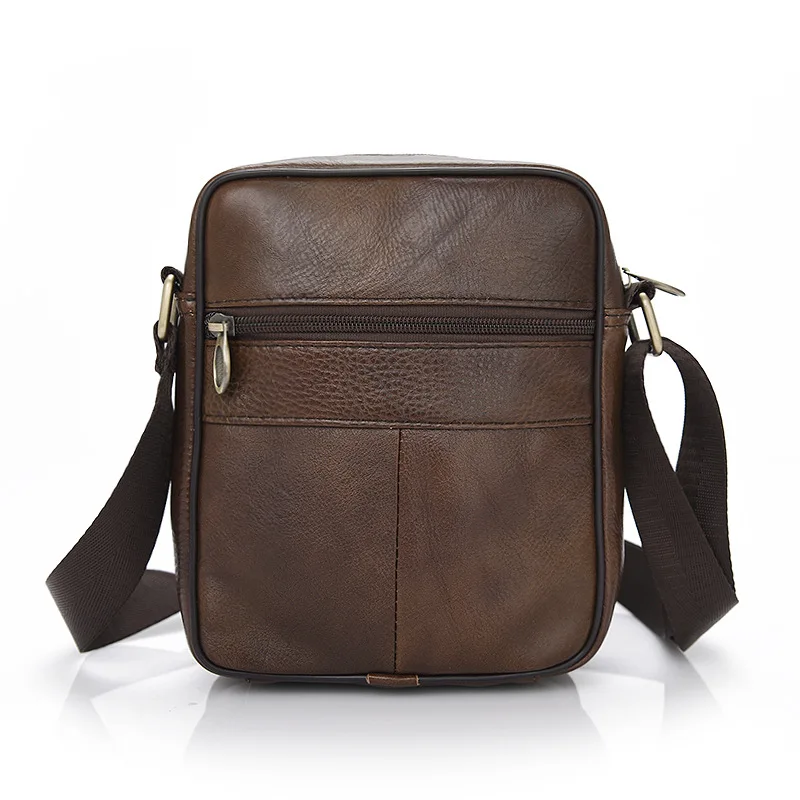 Bolso de cuero genuino para hombre, bandolera multifuncional, maletín de negocios, moda, ocio, viaje, fiesta