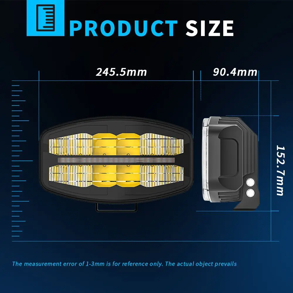 10 "سيارة LED ضوء العمل الأضواء الضباب لام DRL المصباح للدراجات النارية السيارات الطرق الوعرة SUV شاحنة قارب اكسسوارات السيارات 12-24 فولت 45 واط