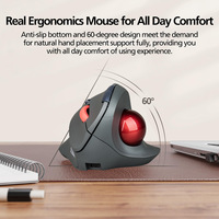 Rechargeable Trackball Professional CAD Drawing Office Mice Ergonomic Wireless Bluetooth Dual-mode Vertical Mouse  For Laptop PC