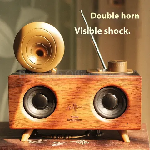 Wooden Bluetooth Speaker Portable Wireless Outdoor Speakers With FM Radio TF Card USB Playback 10H Sound Box For Home Travel