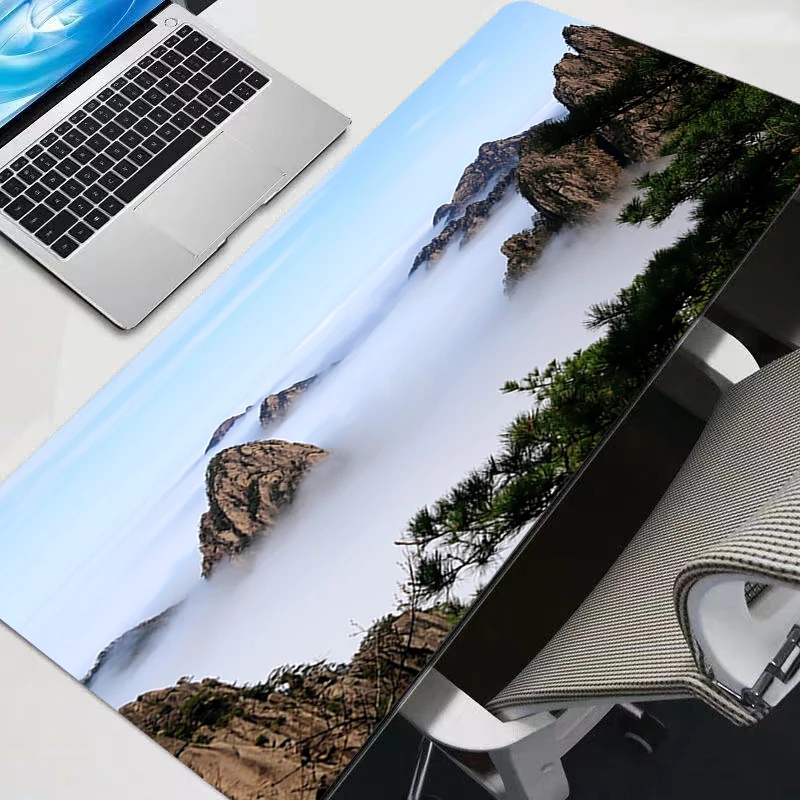 Mouse pads de borracha escritório mouse pad jogos belo cenário tapete computador antiderrapante teclado tapete de mouse novo tapete de mesa